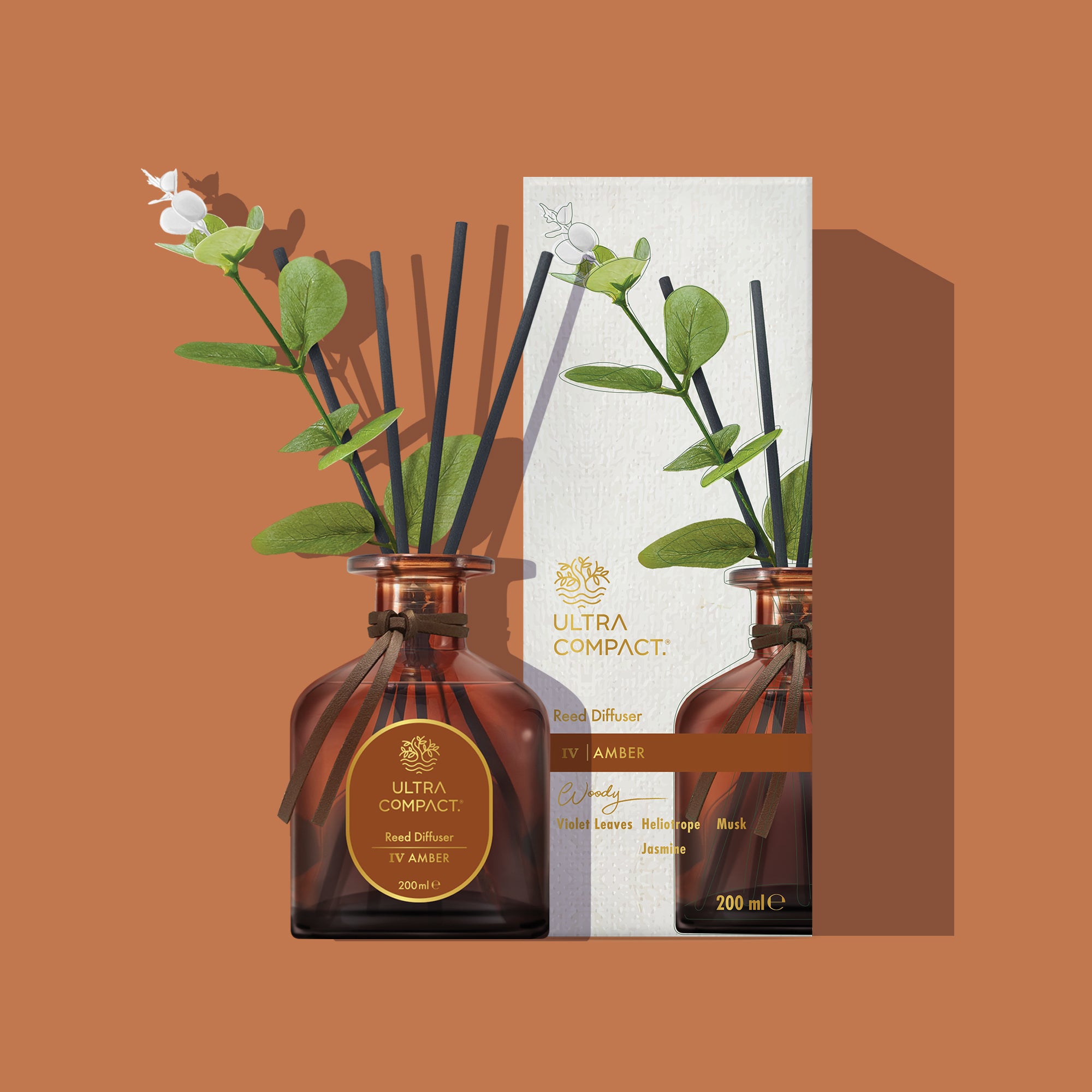 Ultra Compact Reed Diffuser - Amber