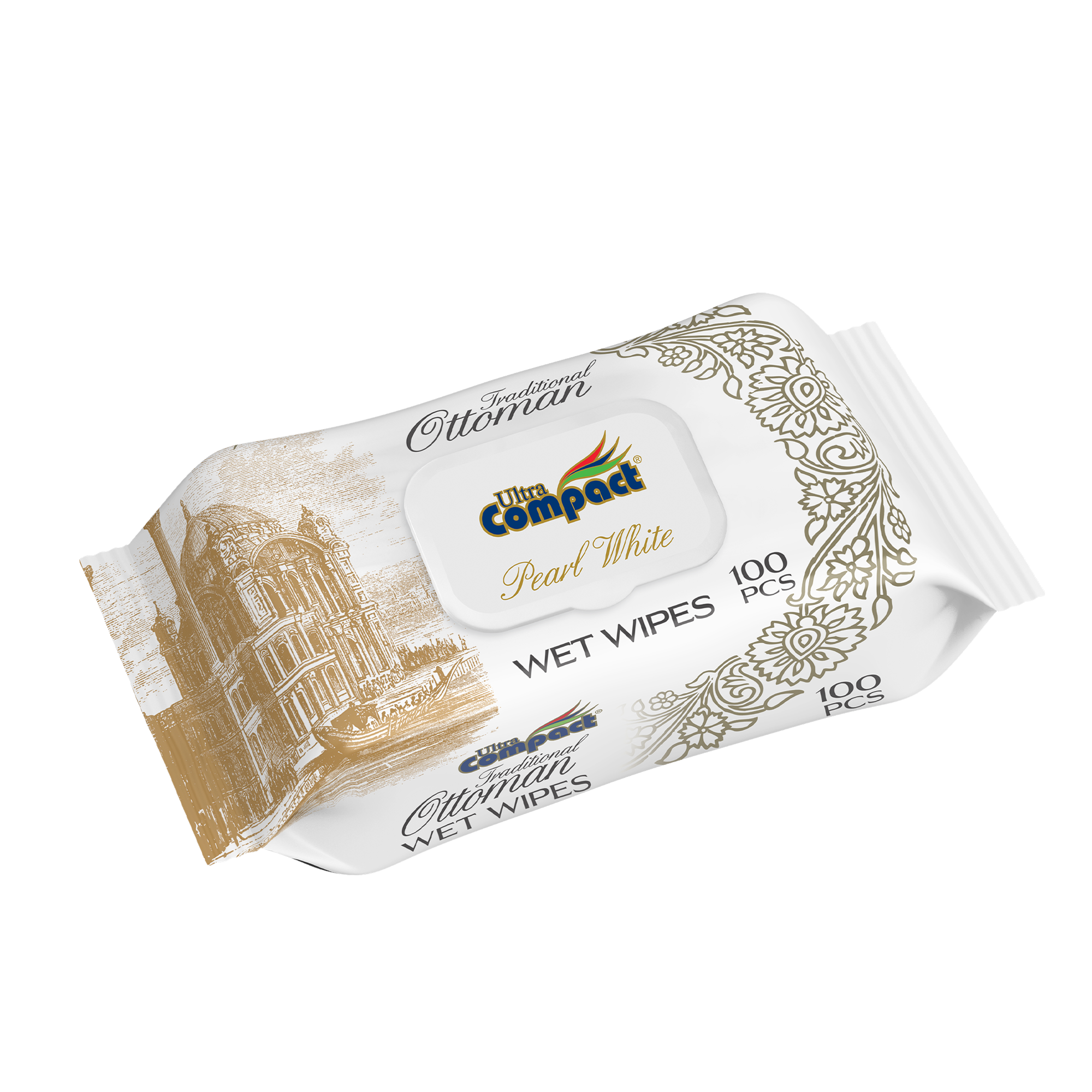 Ultra Compact Ottoman Pearl White