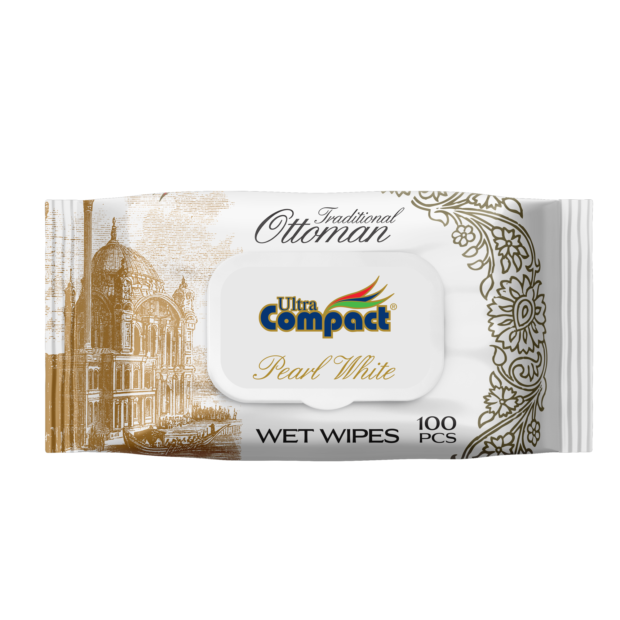 Ultra Compact Ottoman Pearl White