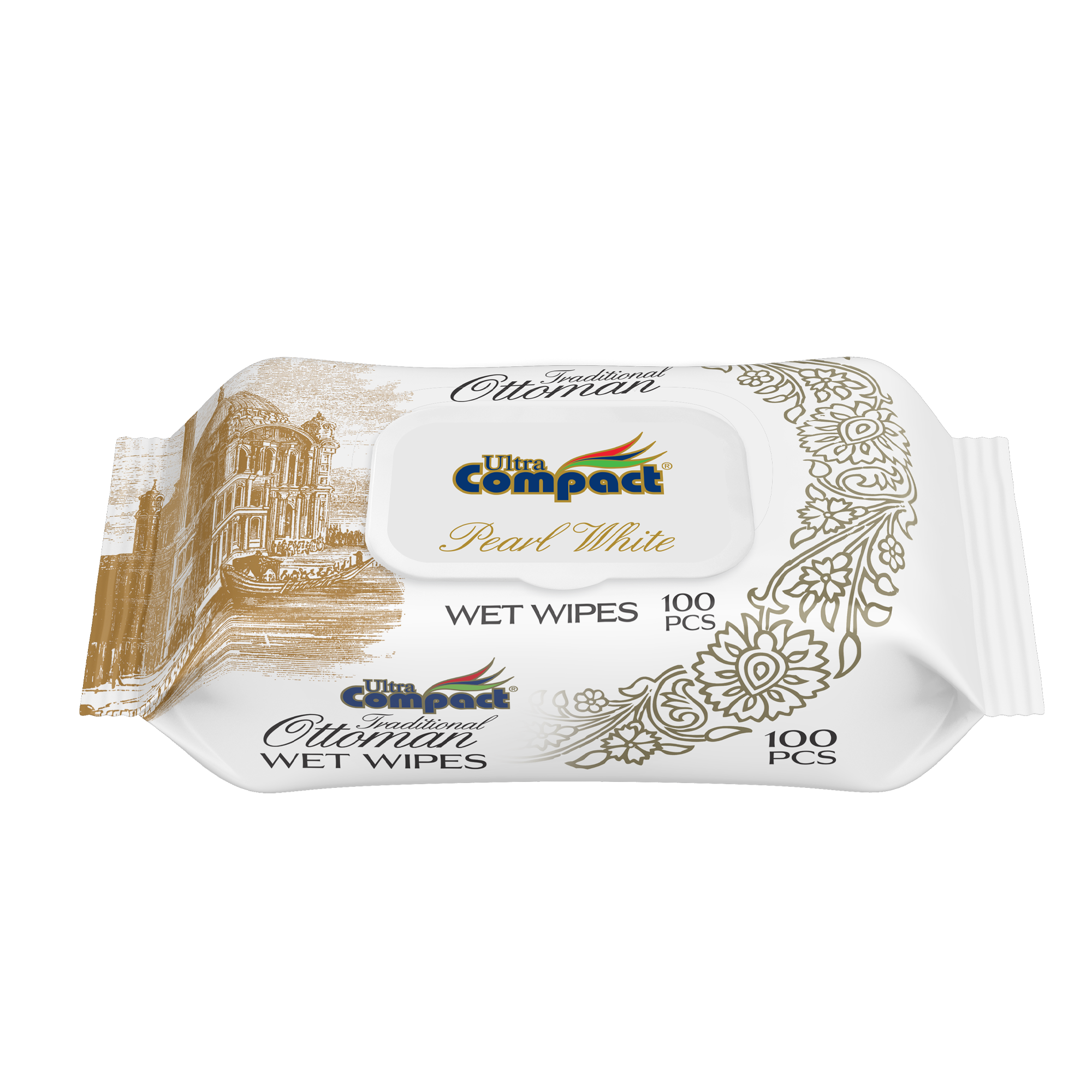 Ultra Compact Ottoman Pearl White