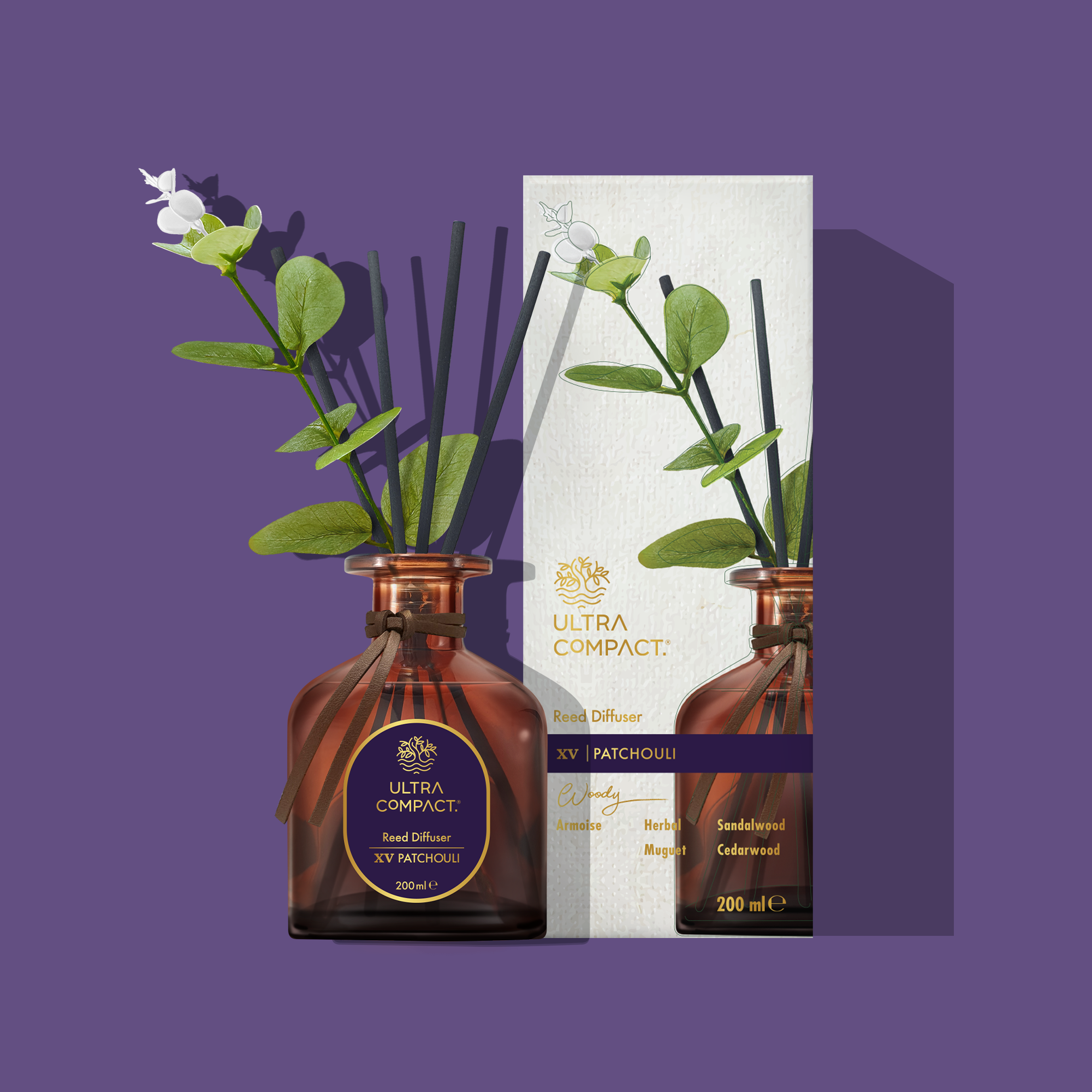 Ultra Compact Reed Diffuser - Patchouli