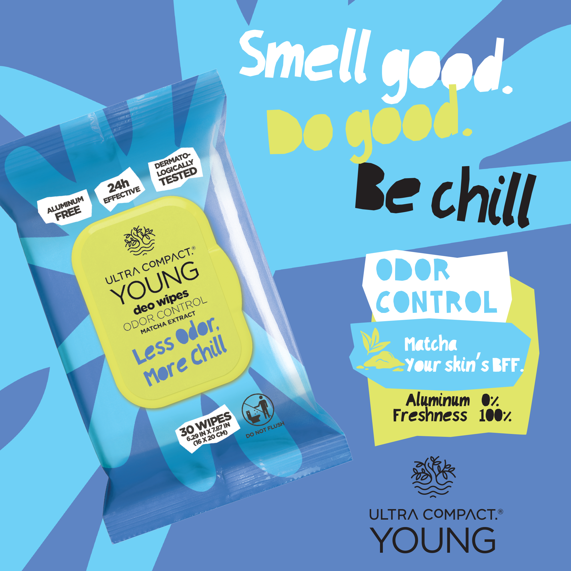 Ultra Compact Young Odor Control Deo Wipes