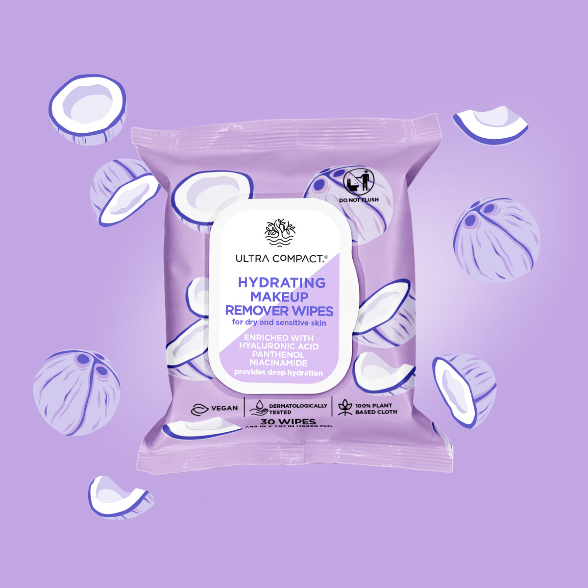 Ultra Compact Toallitas Húmedas Desmaquillantes con Aroma a Rosa