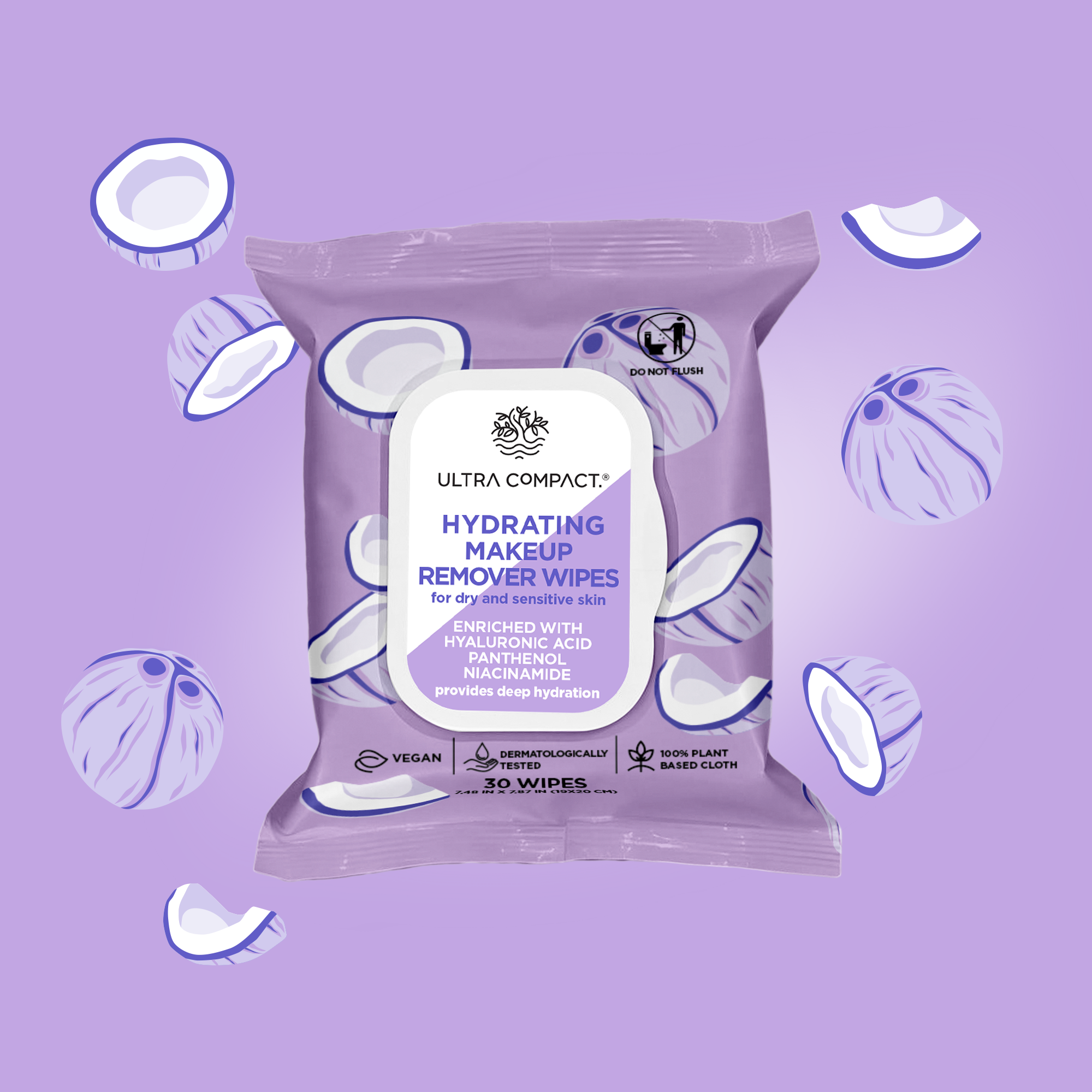 Ultra Compact Toallitas Húmedas Desmaquillantes con Aroma a Rosa
