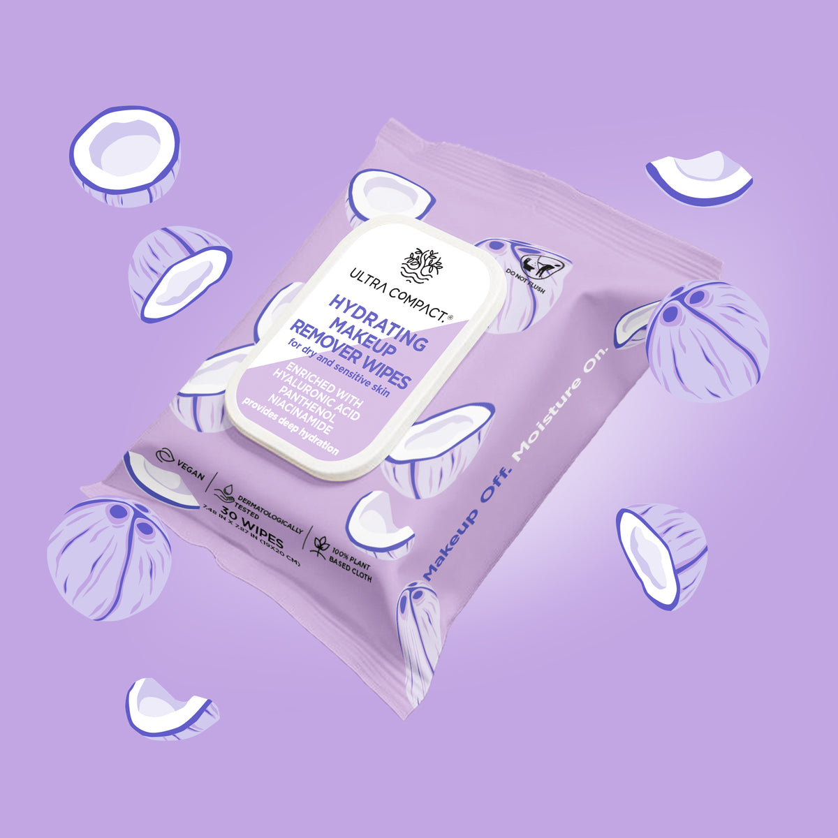 Ultra Compact Toallitas Húmedas Desmaquillantes con Aroma a Rosa