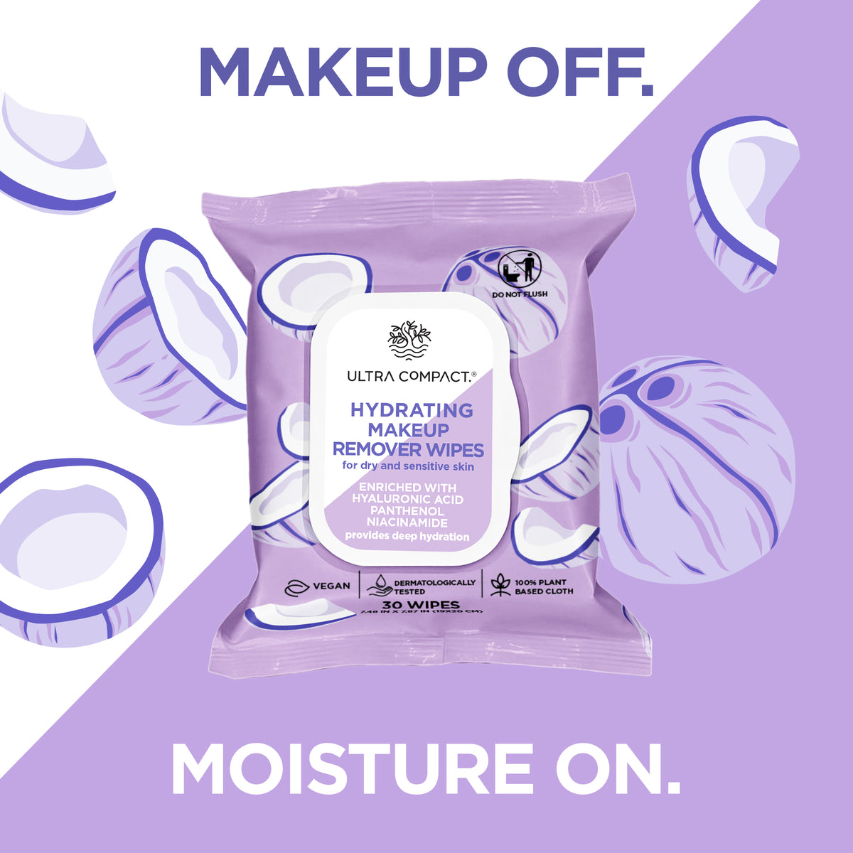 Ultra Compact Toallitas Húmedas Desmaquillantes con Aroma a Rosa