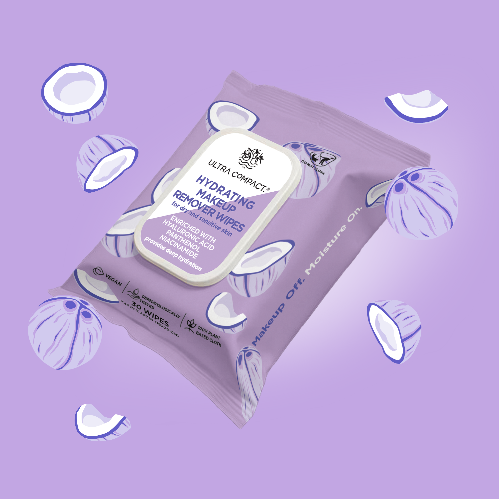 Ultra Compact Toallitas Húmedas Desmaquillantes con Aroma a Rosa