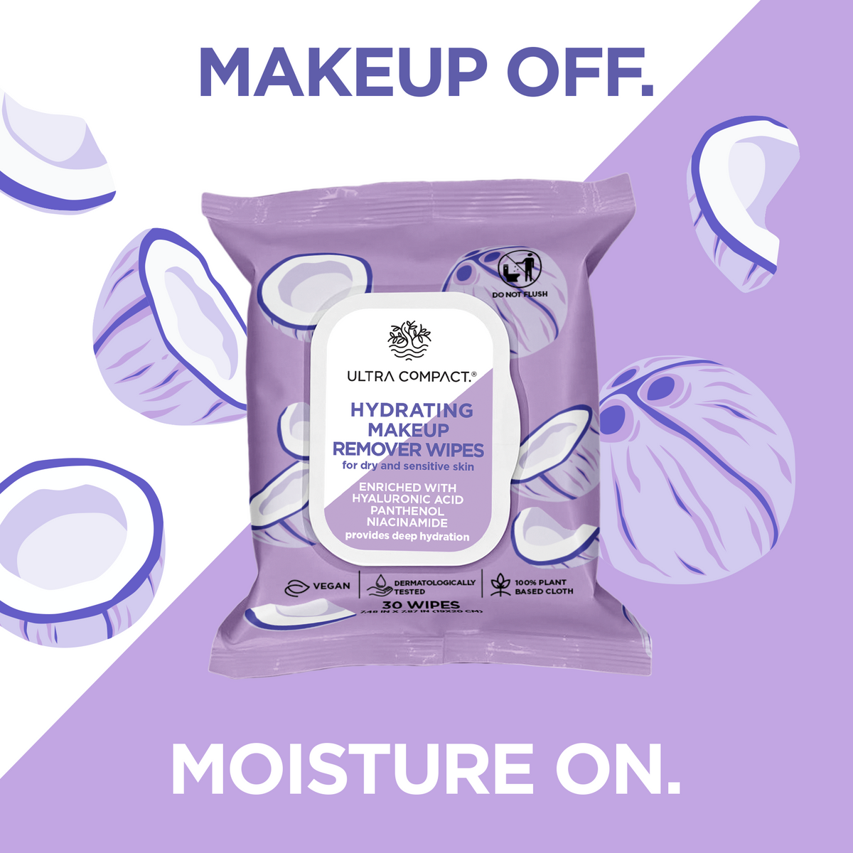Ultra Compact Toallitas Húmedas Desmaquillantes con Aroma a Rosa
