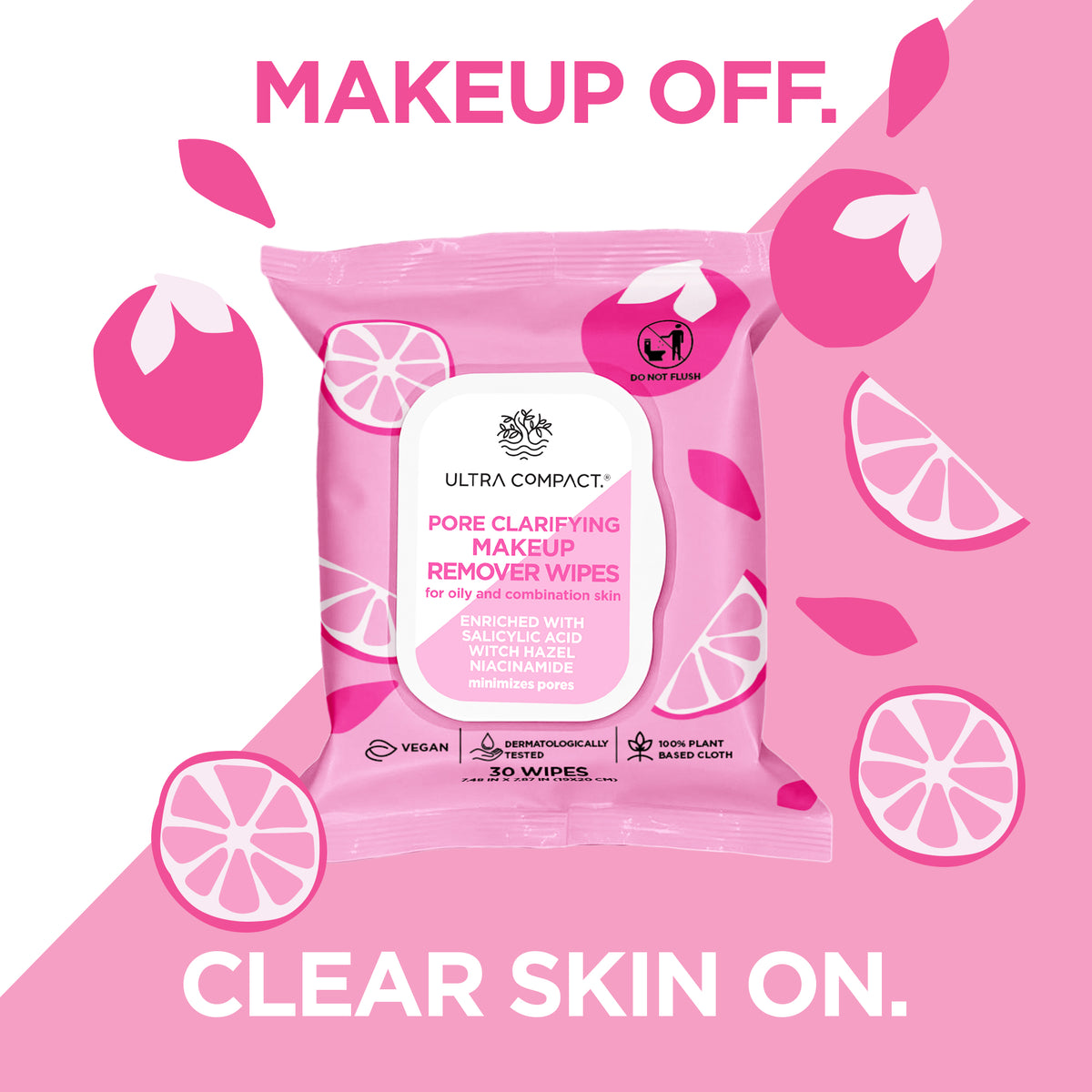 Ultra Compact Pore Clarifying Makeup Remover Wipes