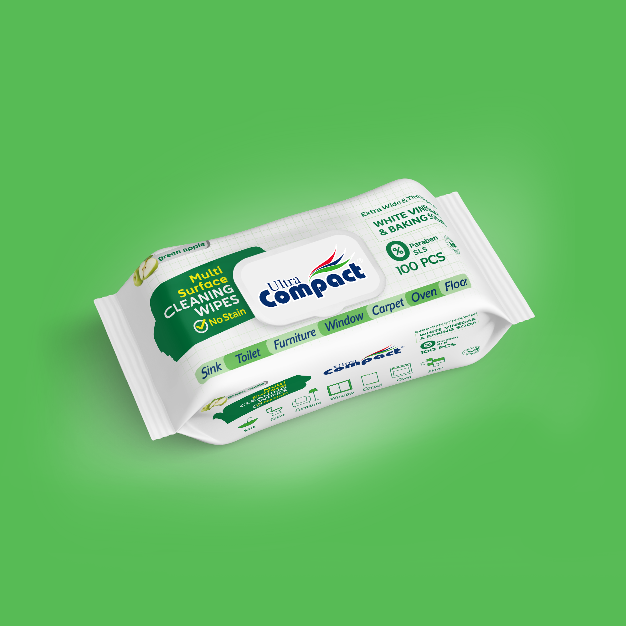 Ultra Compact Multi Surface Cleaning Wipes