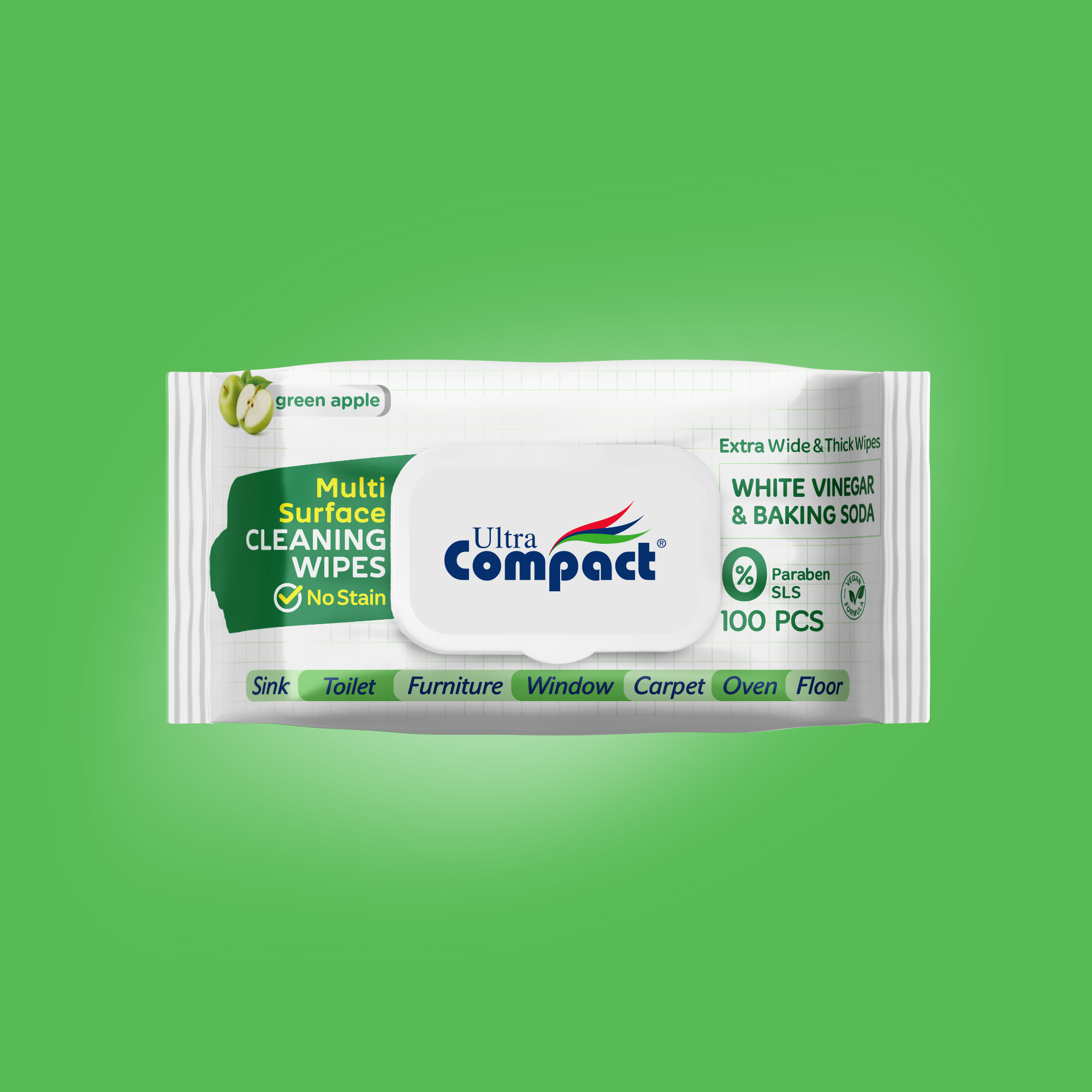 Ultra Compact Multi Surface Cleaning Wipes