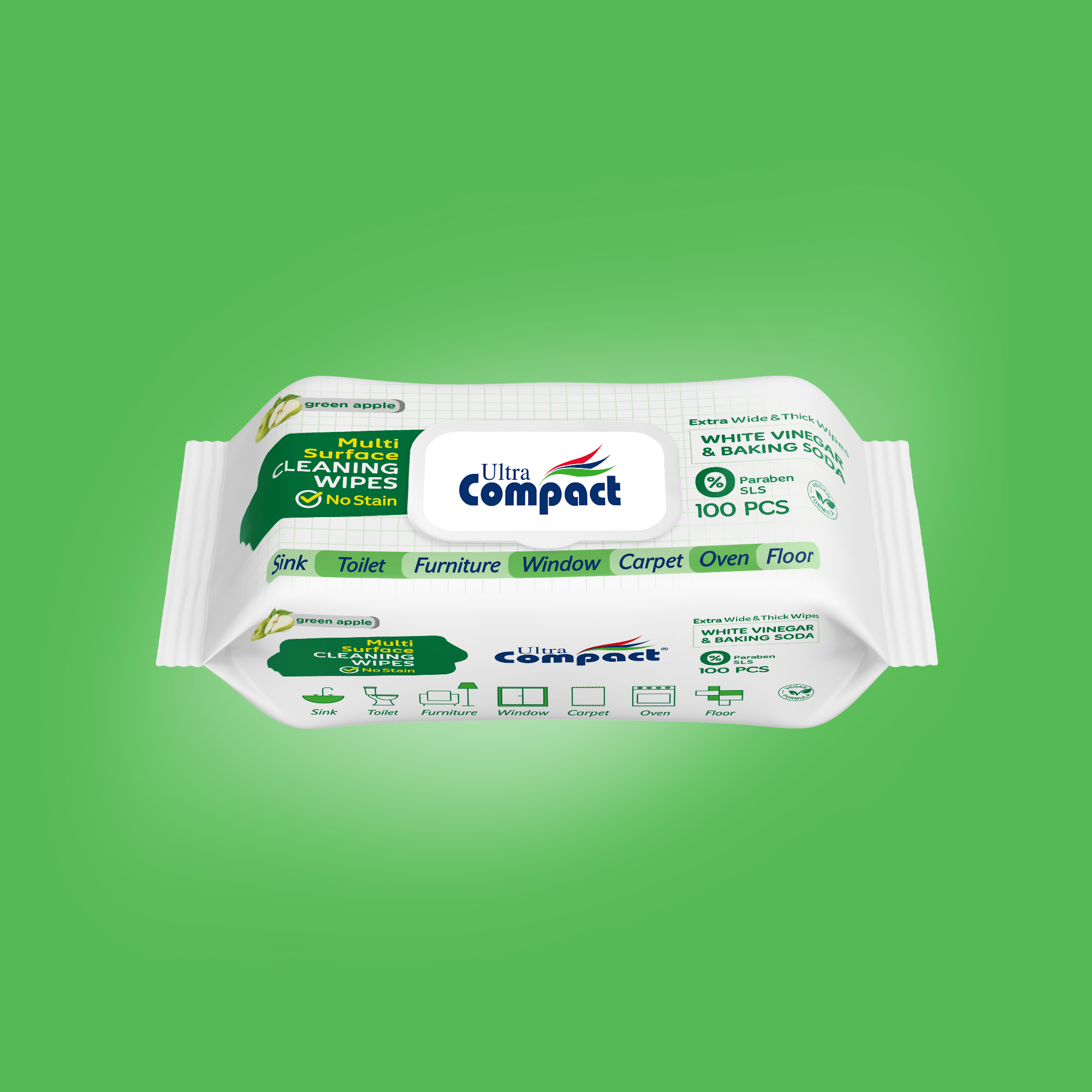 Ultra Compact Multi Surface Cleaning Wipes