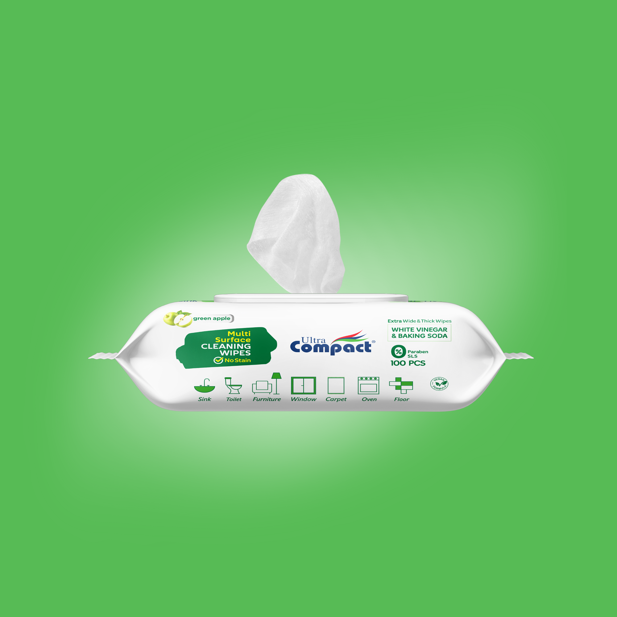 Ultra Compact Multi Surface Cleaning Wipes