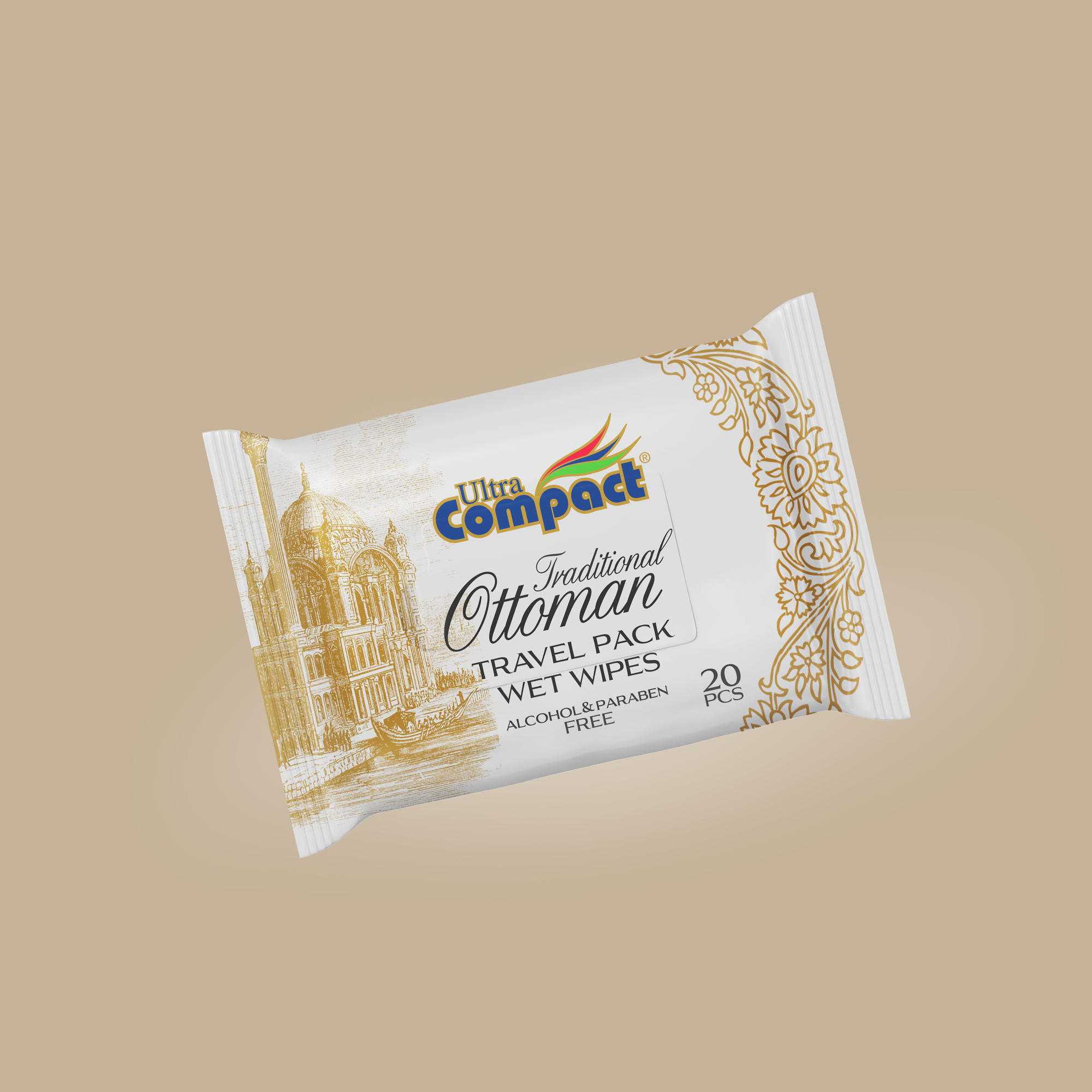 Ultra Compact Ottoman Pearl White - Travel Pack